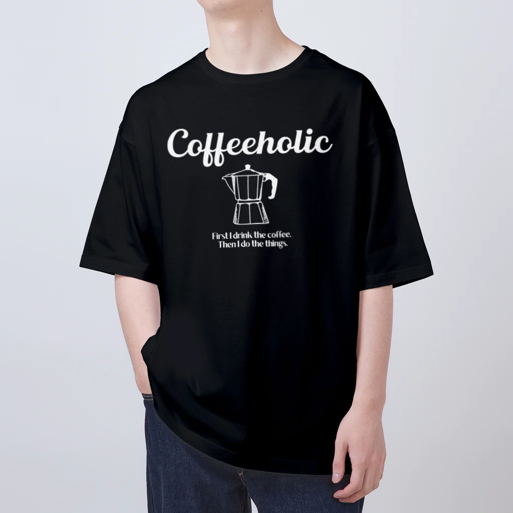 かえる商店のCOFFEEHOLIC white logo オーバーサイズTシャツ