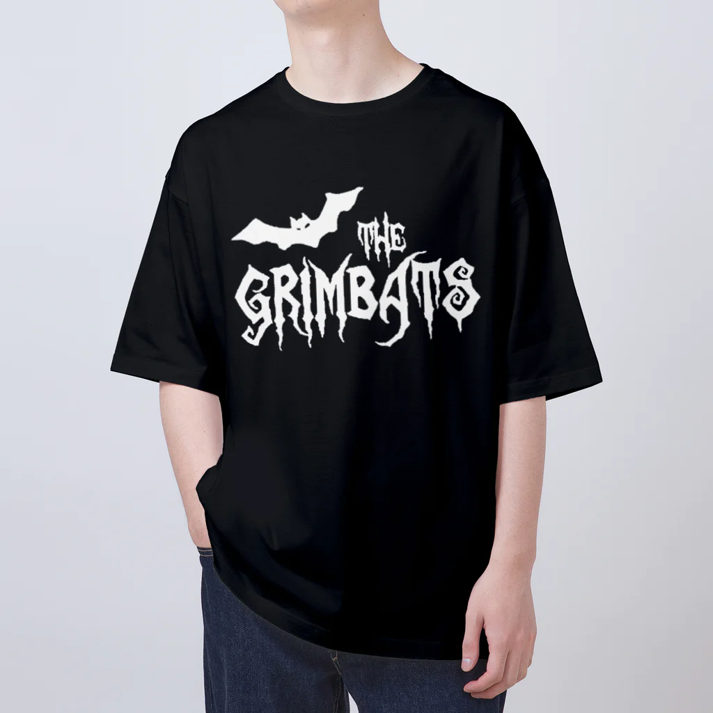 GRIMWORKSのTHE GRIMBATS logo-1 White オーバーサイズTシャツ