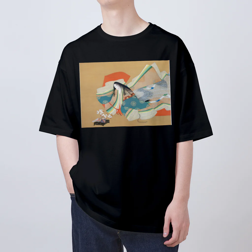 寿めでたや(ukiyoe)の日本画：上村松園_伊勢大輔(1929) オーバーサイズTシャツ