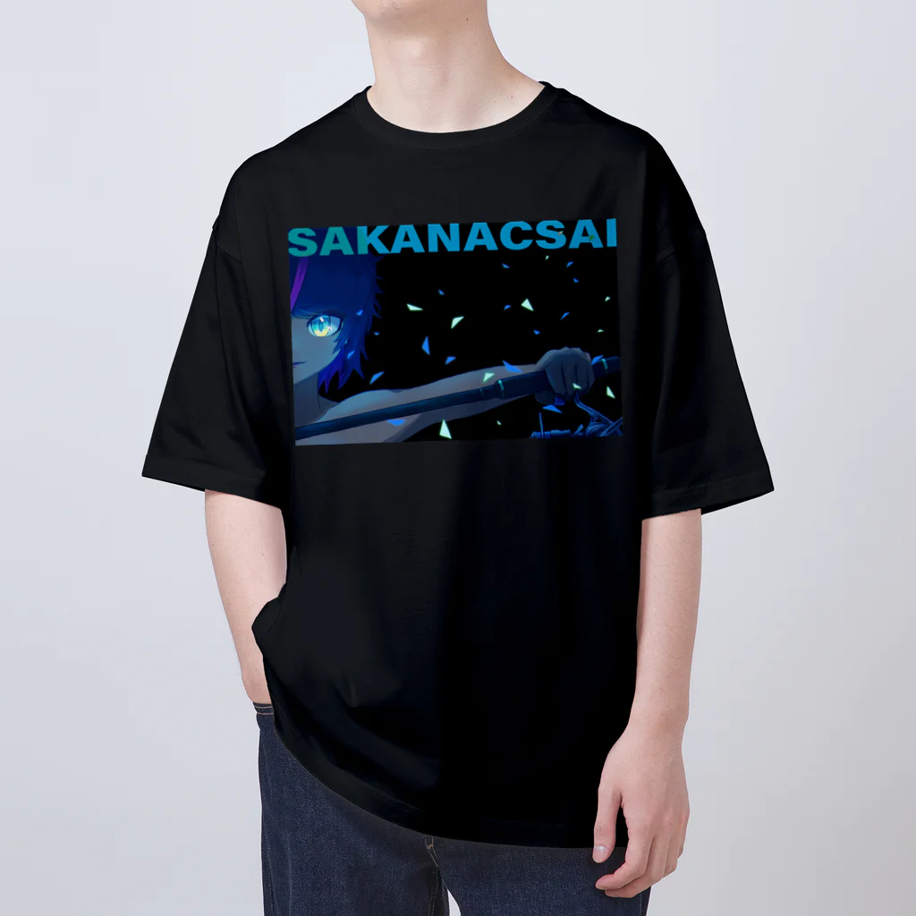 sakanacsai-サカナクサイ-のクールなすこやかちゃん オーバーサイズTシャツ