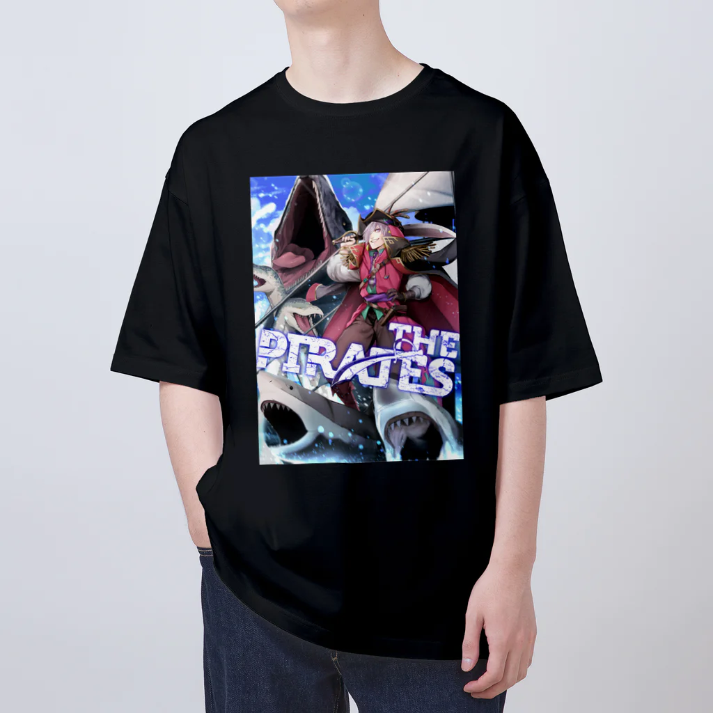 白亜獣斗 物販会場のTHE PIRATES Tシャツ 黒 オーバーサイズTシャツ