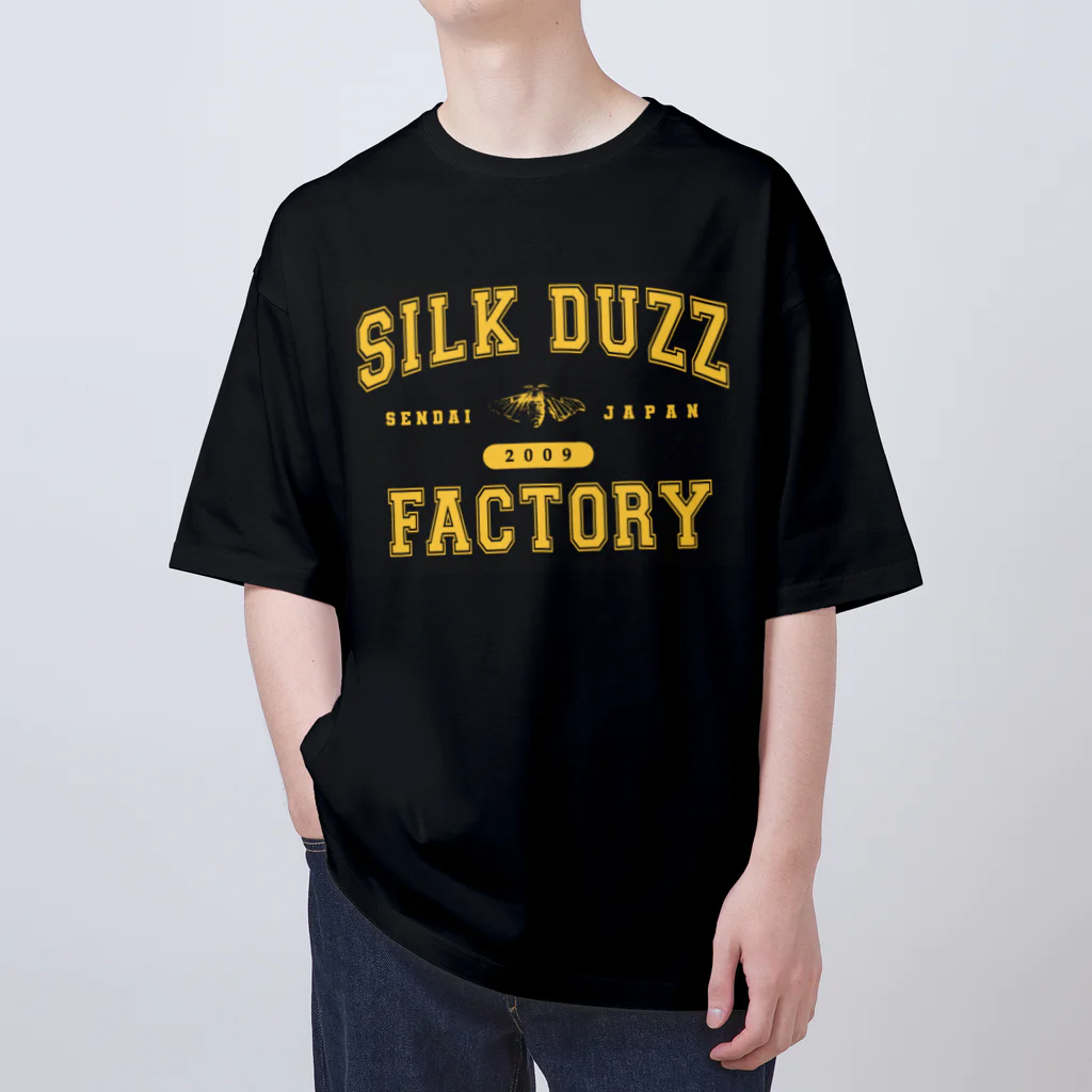 silk duzz factory APPARELのsilk duzz factory【college】イエロー オーバーサイズTシャツ