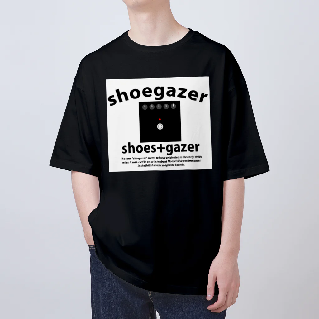 プリーズ・プリント・Tシャツの【シューゲイザーイラスト】『SHOEGAZER+エフェクター』 Oversized T-Shirt