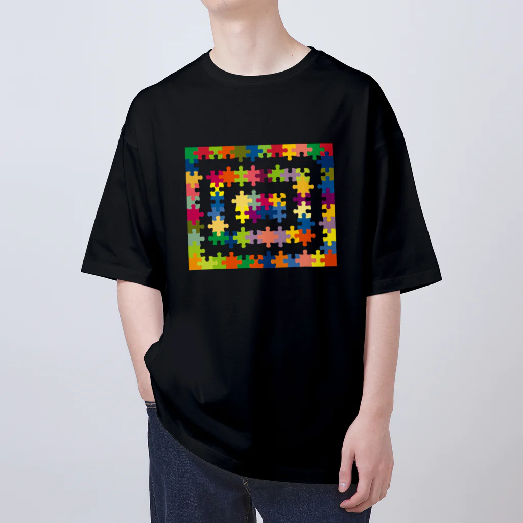 MtDesignShopのパズル(カラフルなフレーム風) オーバーサイズTシャツ