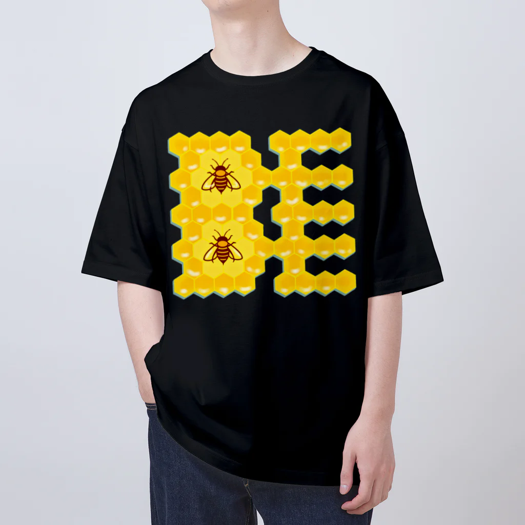 LalaHangeulのハニカム構造(BEE） オーバーサイズTシャツ