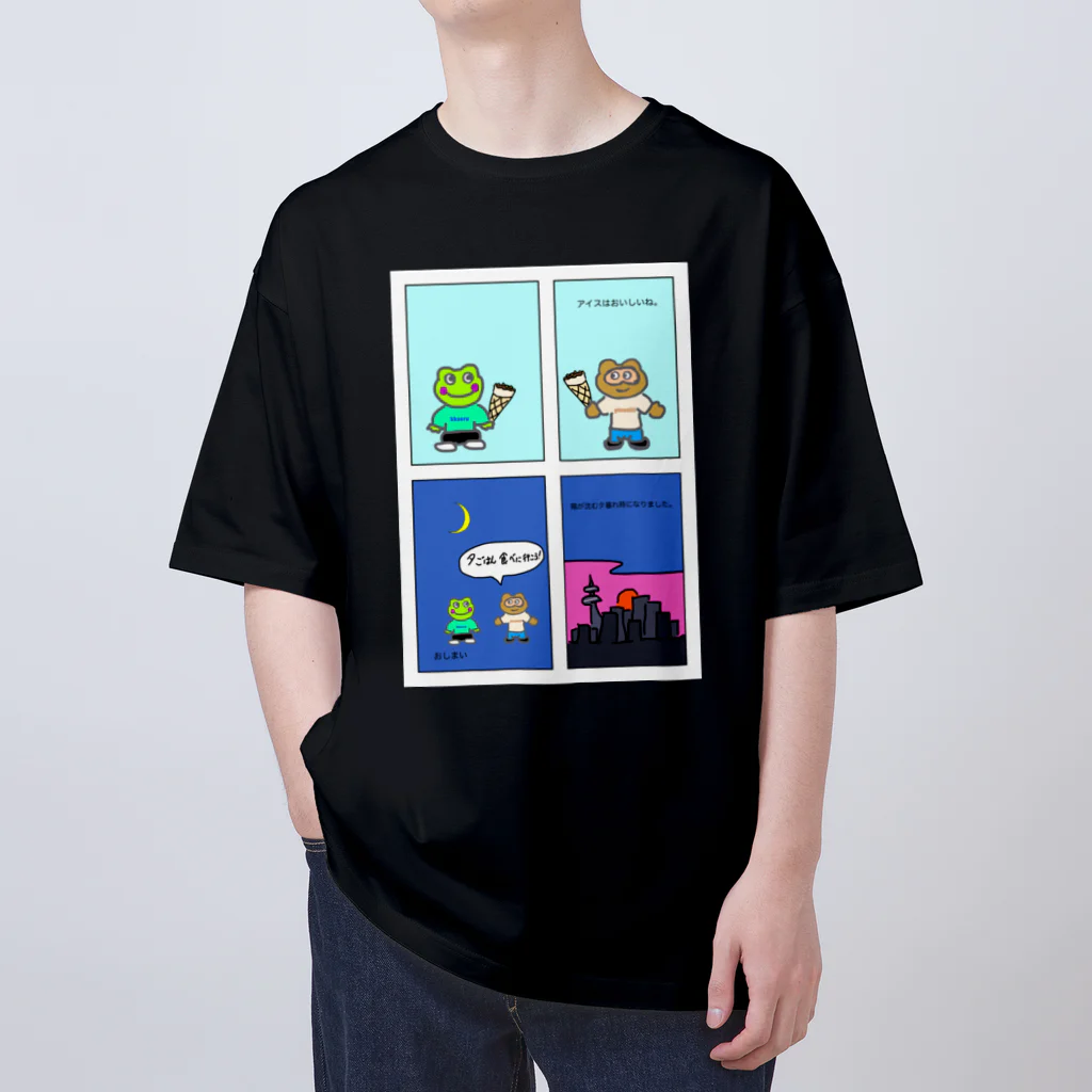 ptanuki vanguard artのアイスはおいしいね。 Oversized T-Shirt