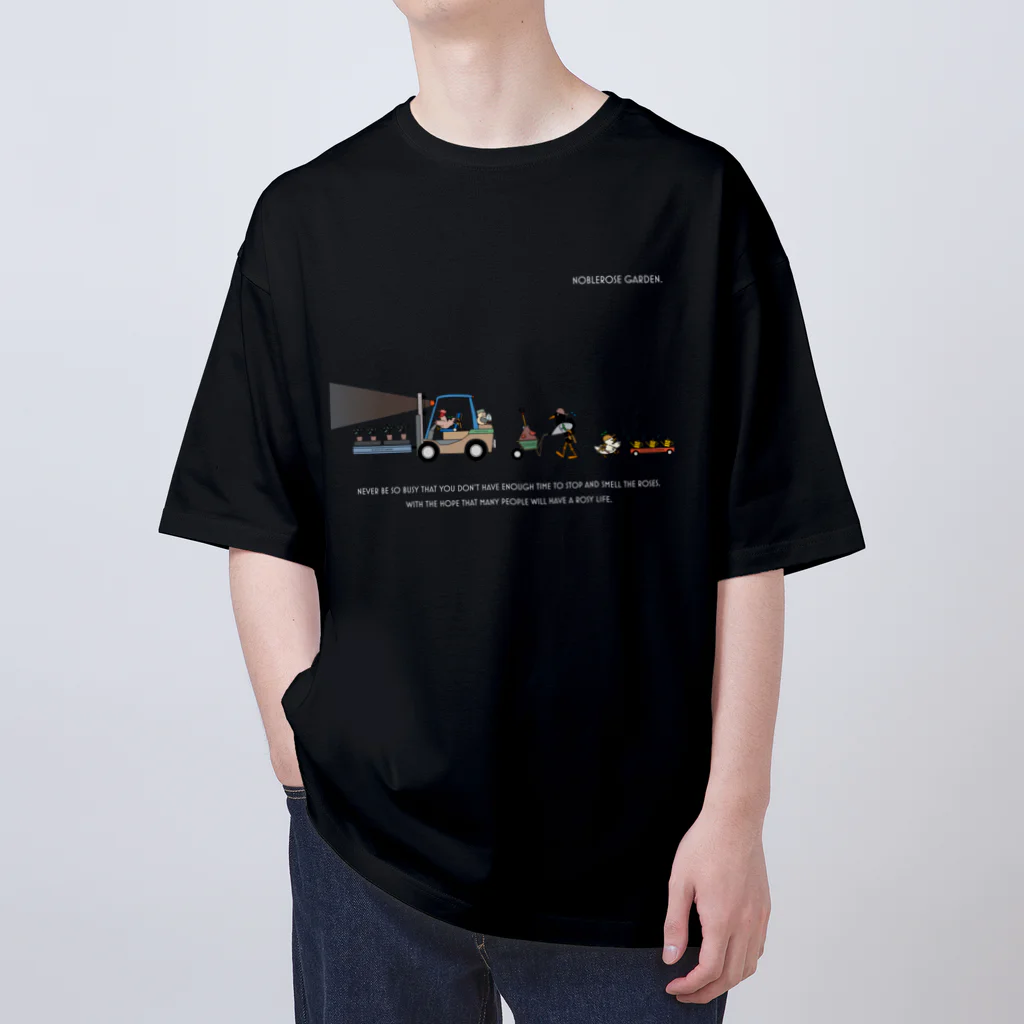 NOBLEROSEGRAFFITIのNRG.ローズメイク(WH) オーバーサイズTシャツ