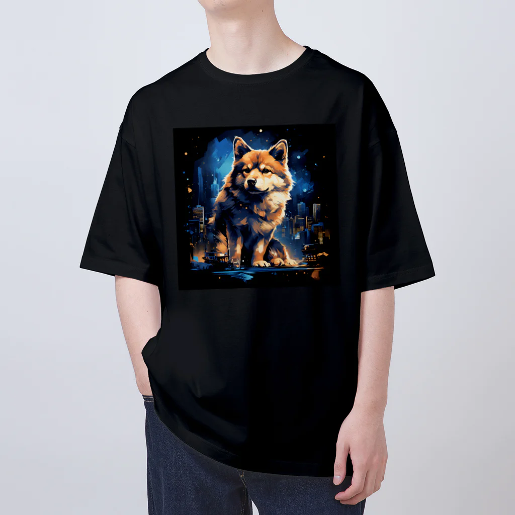 kafumiの海外の古着風柴犬 オーバーサイズTシャツ