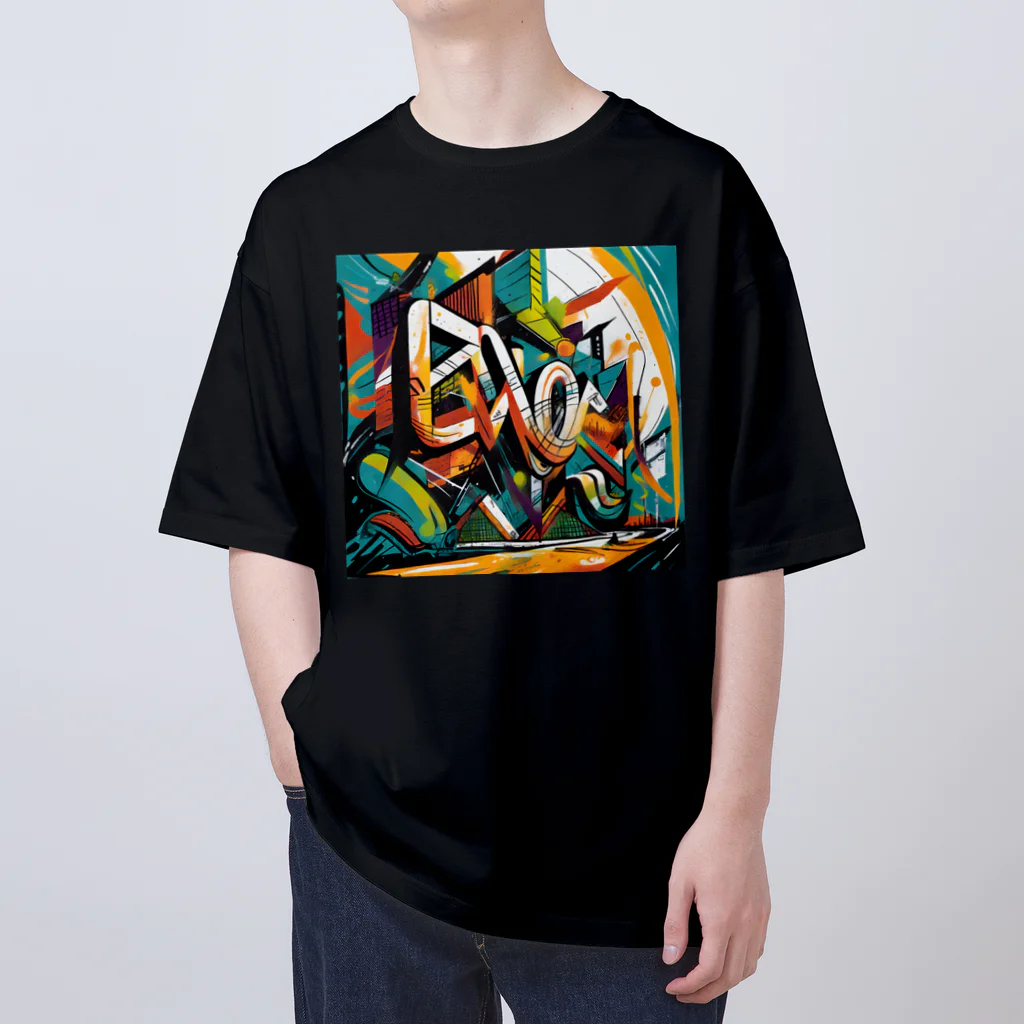 のんびりアート工房のストリートアート Oversized T-Shirt