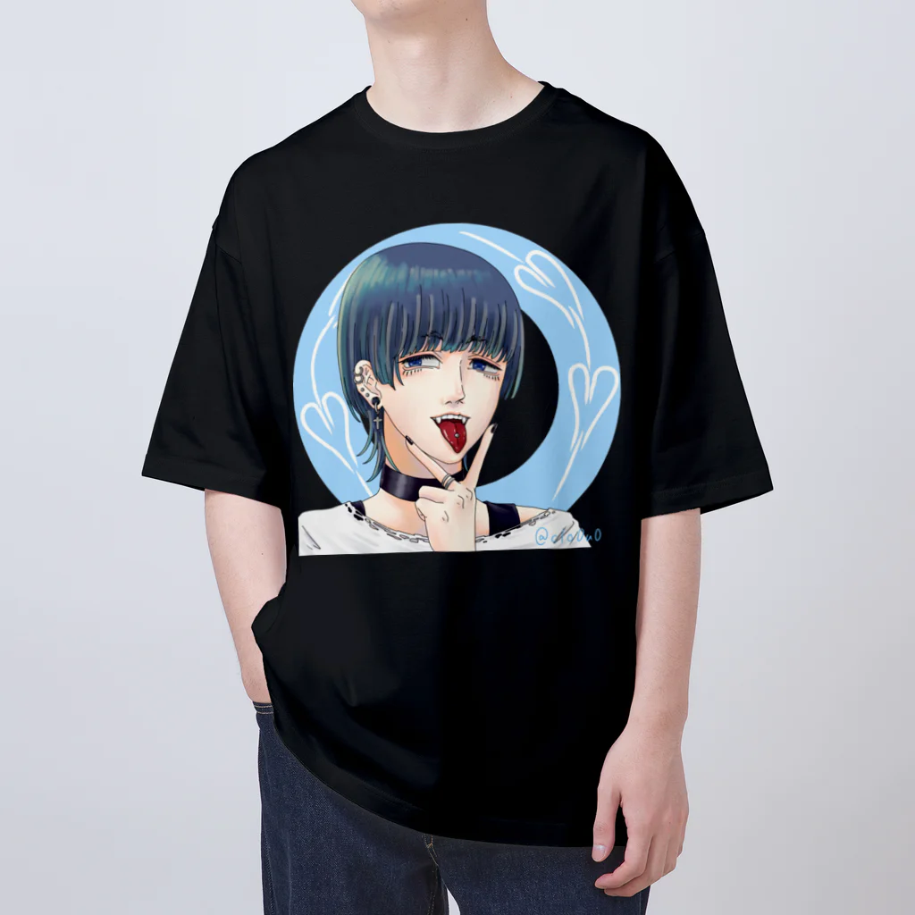 -CLO-のサブカル男子スカイブルー Oversized T-Shirt