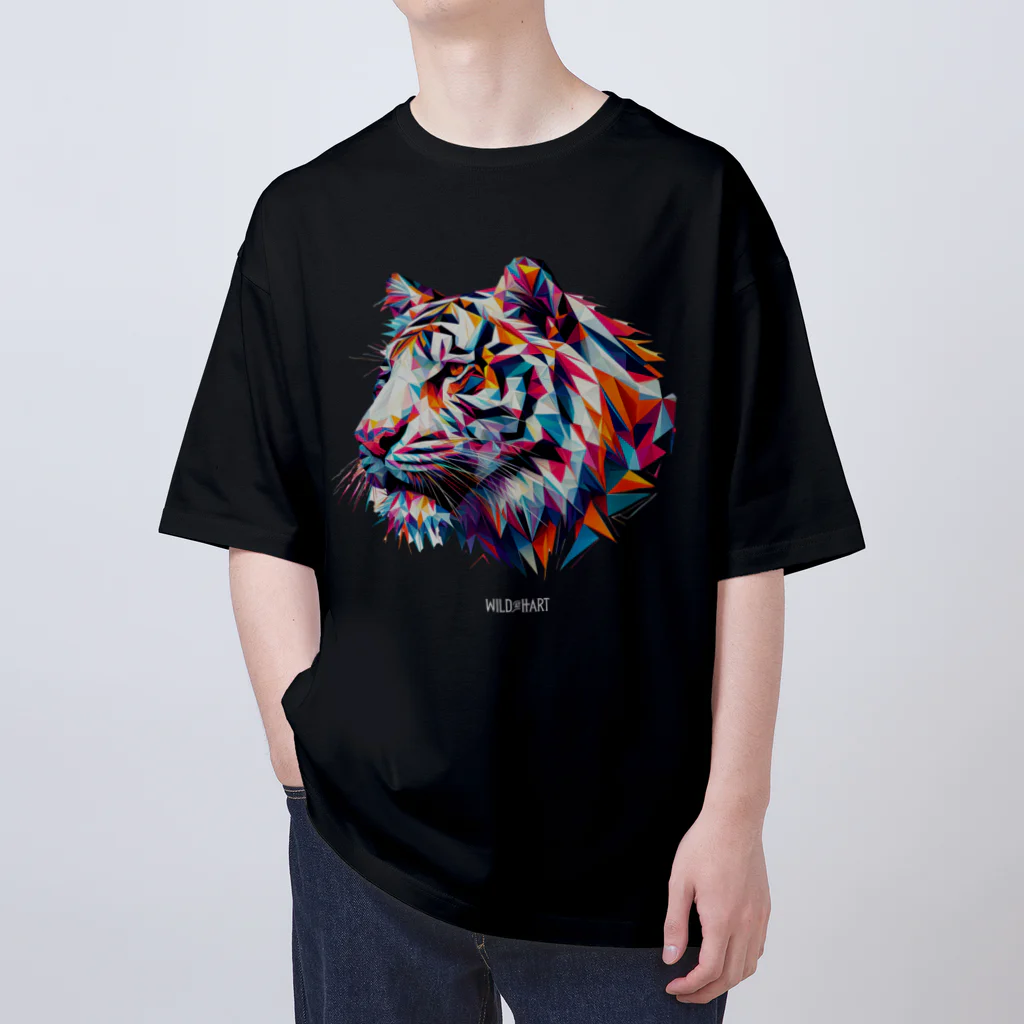 BlackSoddy'S SHOPのタイガーPolygonal Oversized T-Shirt