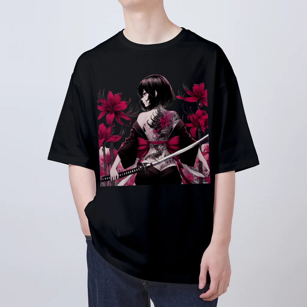 Noir's Cronusの地獄のKatanaGirl オーバーサイズTシャツ