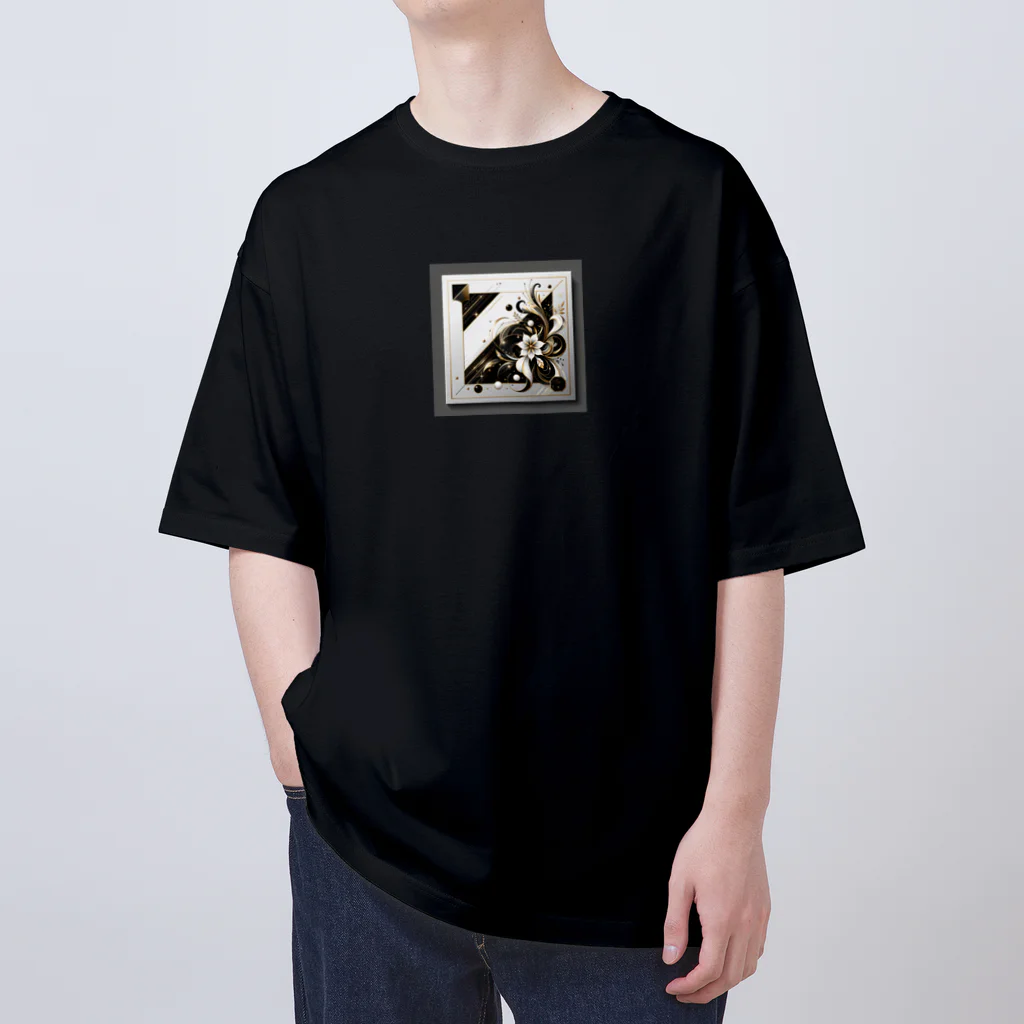 Black_White_GoldのFlower オーバーサイズTシャツ