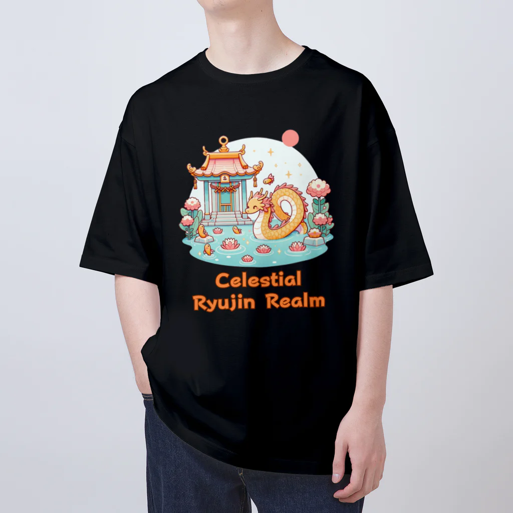 大江戸花火祭りのCelestial Ryujin Realm～天上の龍神領域5 オーバーサイズTシャツ