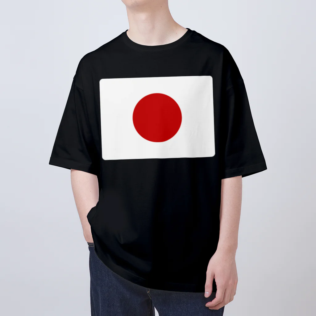 お絵かき屋さんの日本の国旗 Oversized T-Shirt