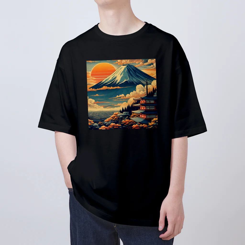 日本の風景 COOL JAPANの日本の風景:富士吉田市で見られる絶景、 Oversized T-Shirt