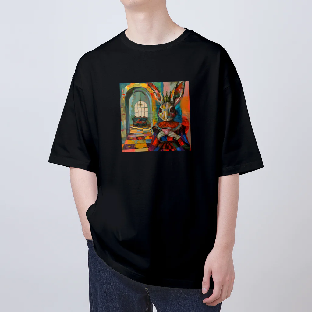 i-naのウサギ　ティータイム Oversized T-Shirt