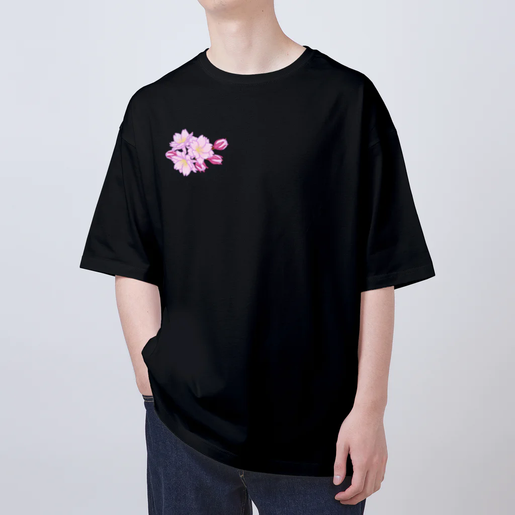 綾錦工房 りこりすの三味線 -雪月花- 【桜】 オーバーサイズTシャツ