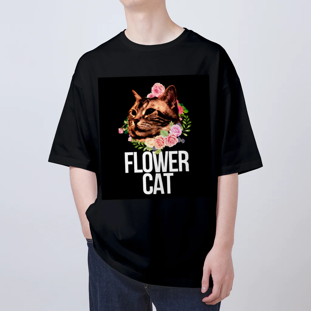 アメショのドラ猫ちゃん（18）のお店のフラワーキャットのドラ猫ちゃん Oversized T-Shirt