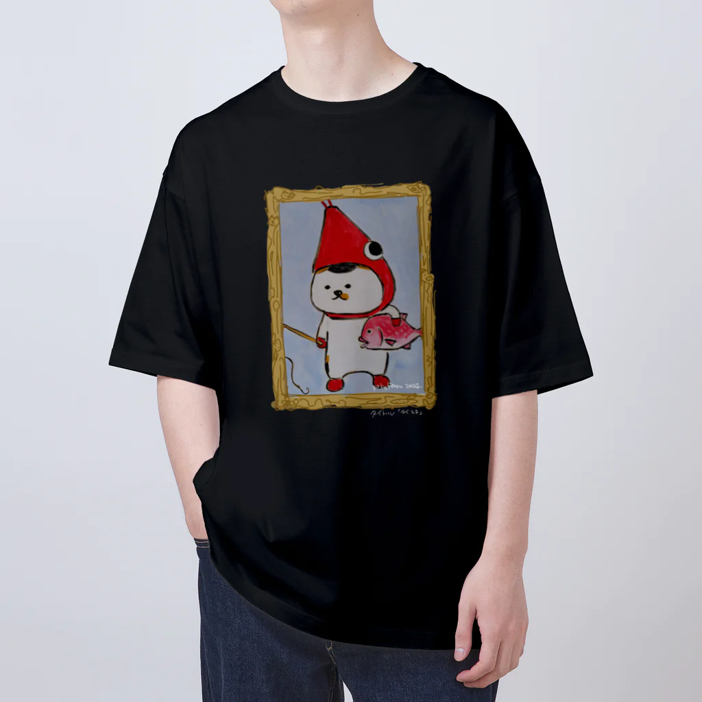 ポケファス ショップの【タイトル「タイとる（エビで）」】TS Oversized T-Shirt