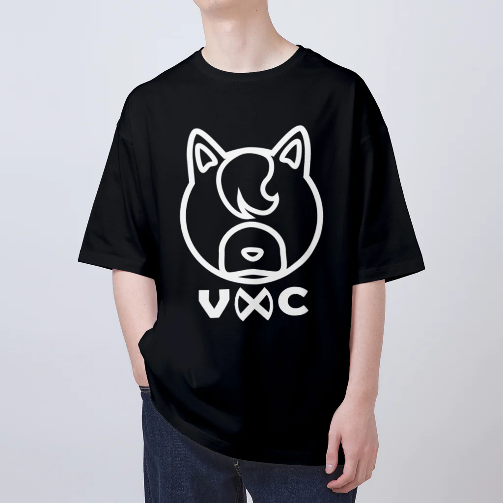 VIRTUAL CROSSのShiba Logo white  オーバーサイズTシャツ