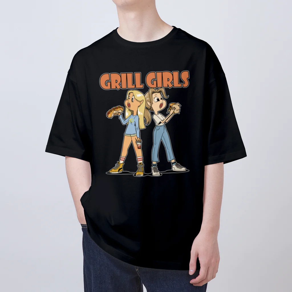 nidan-illustrationの"grill girls" オーバーサイズTシャツ