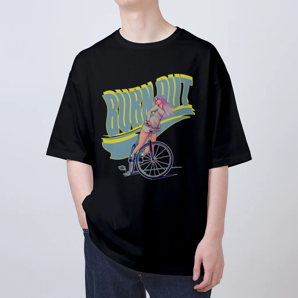 nidan-illustrationの"BURN OUT" Oversized T-Shirt