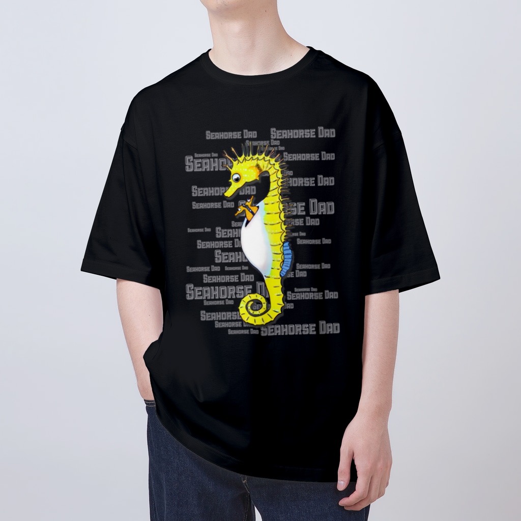 LalaHangeulのSeahorse Dad  Oversized T-Shirt