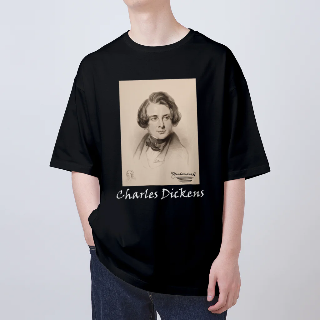 文学デザイン工房（本コミュ読書会公式ショップ）のチャールズ・ディケンズ1842_Tシャツ、パーカー Oversized T-Shirt