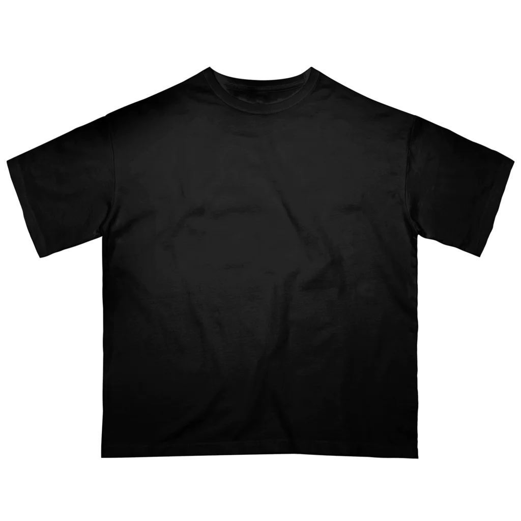 Siderunの館 B2の【バックプリント】和デザインな烏(白) オーバーサイズTシャツ