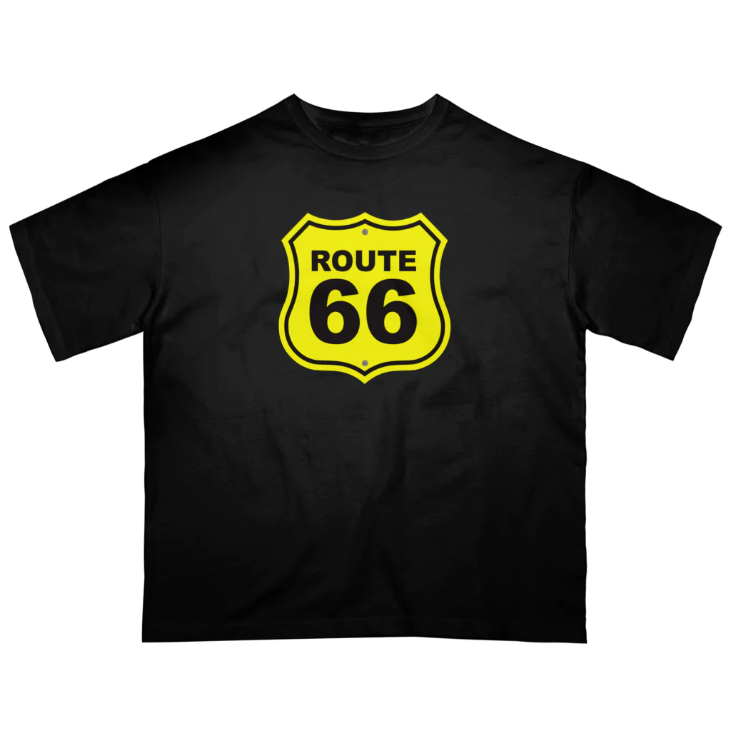 アロハスタイルハワイのU.S. Route 66  ルート66　イエロー オーバーサイズTシャツ