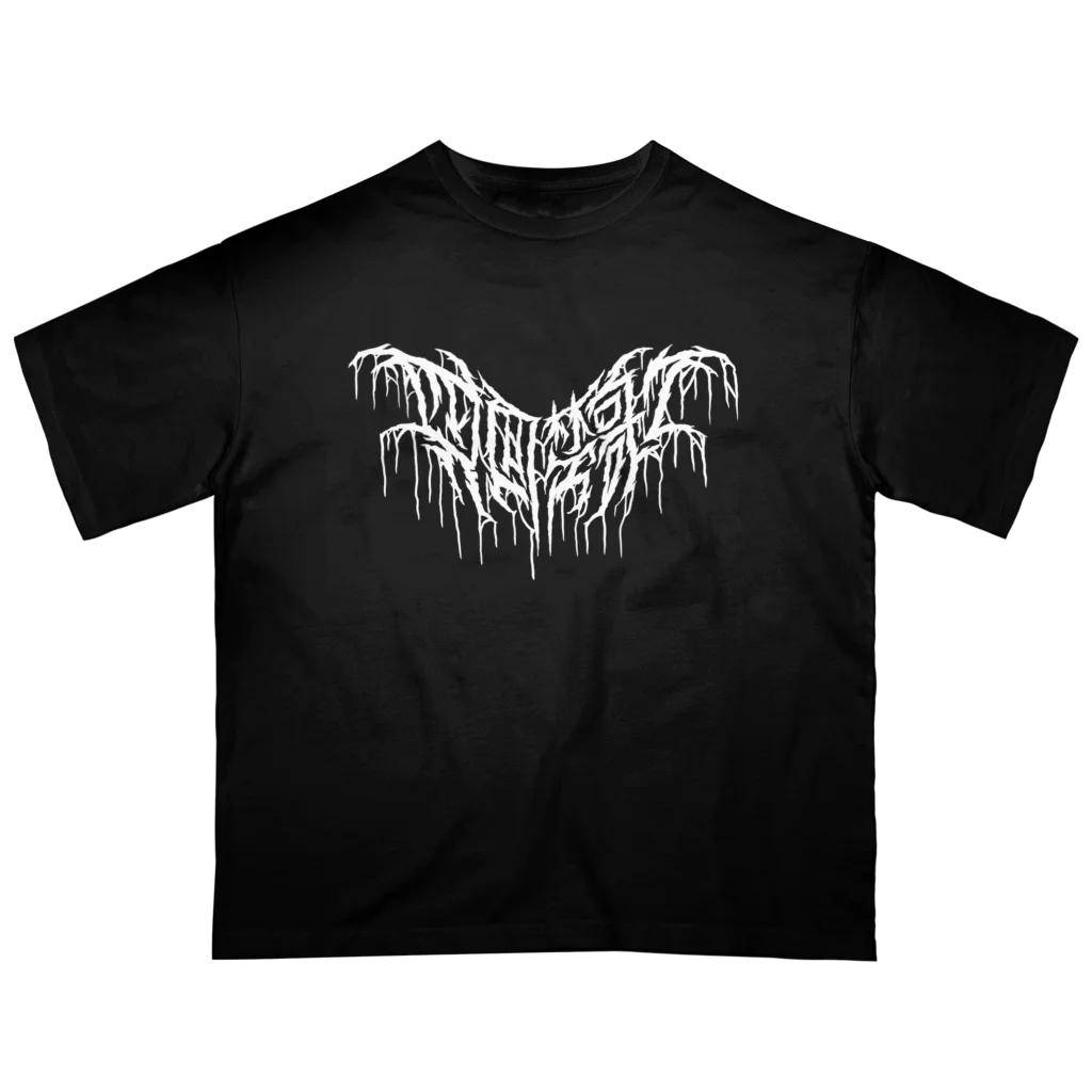 忍太郎の四字熟語 - 四面楚歌 Death Metal Logo デスロゴ  Oversized T-Shirt