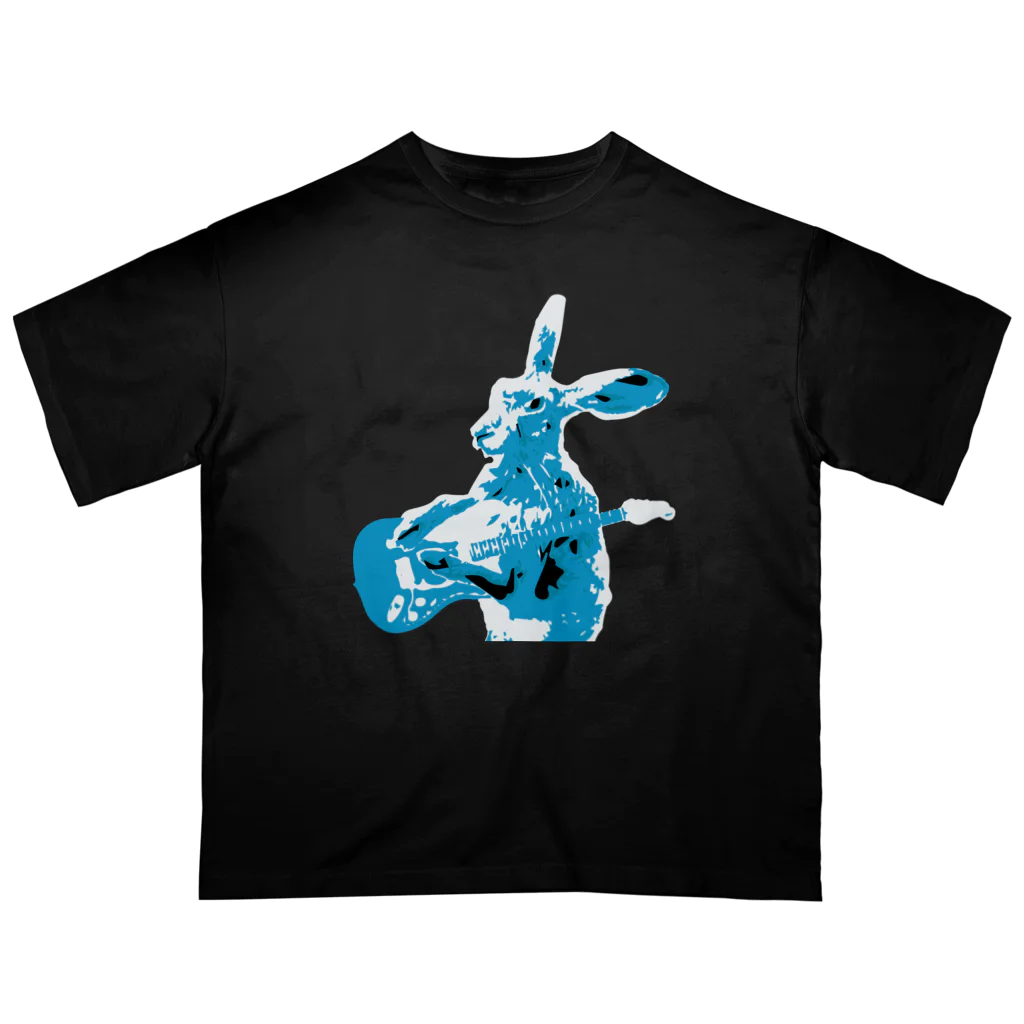 AngelRabbitsのジャックウサギのギター オーバーサイズTシャツ