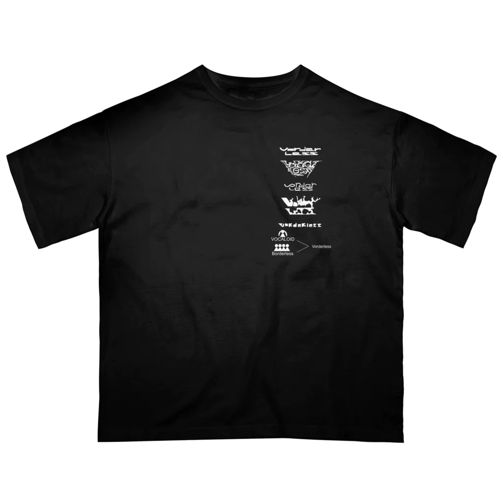 MUNIKISSのVorderlessオリジナルTシャツ　バックイラストVer Oversized T-Shirt