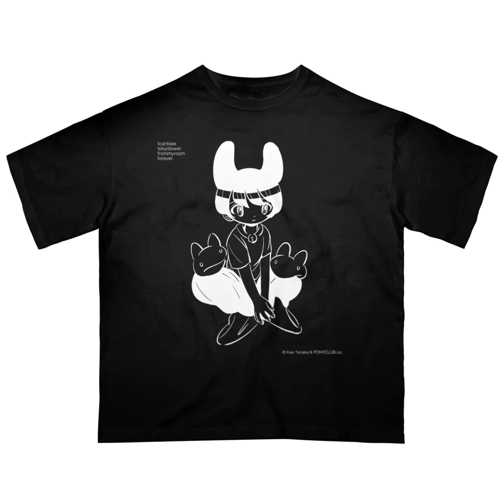 PONYCLUB.incの田中かえさんのTシャツ（白プリント） オーバーサイズTシャツ