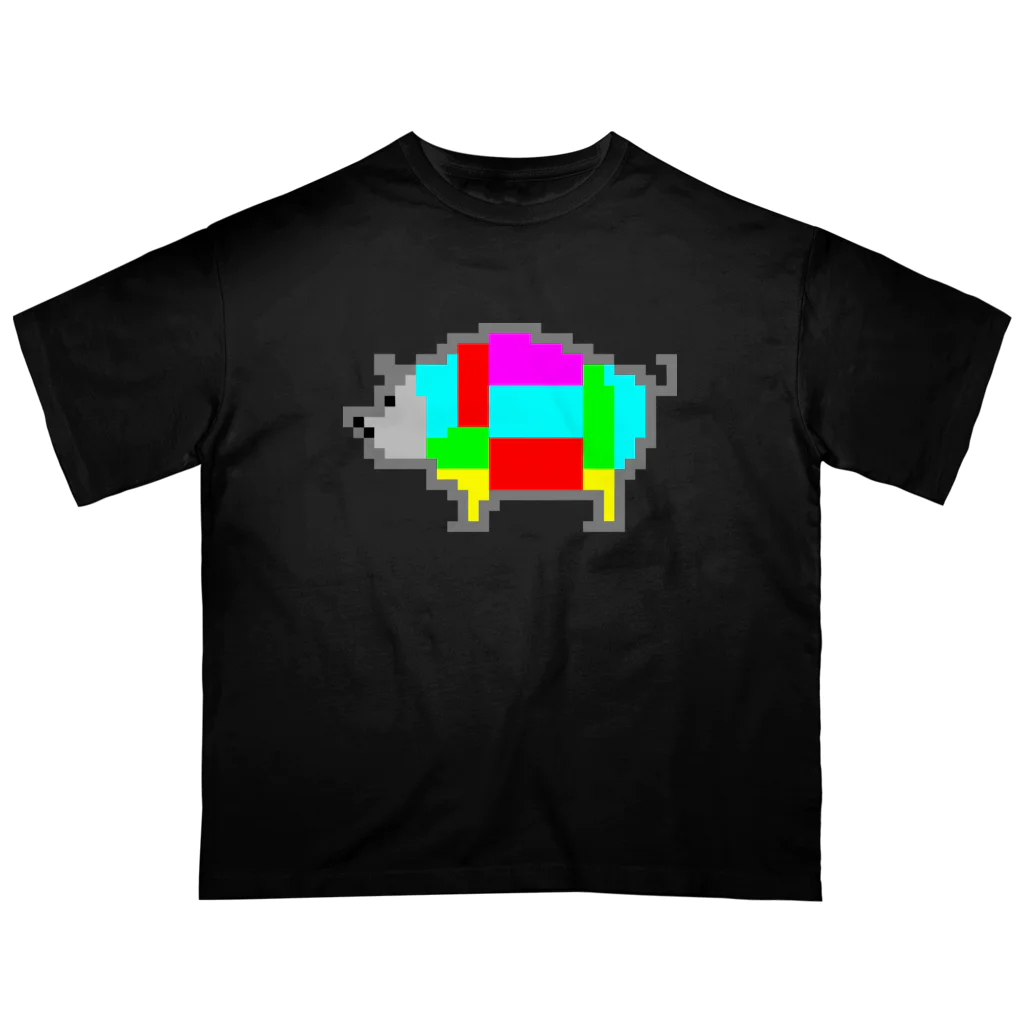 サトオのブタ肉 部位 ドット絵 オーバーサイズTシャツ