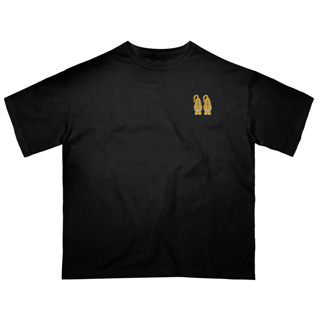 shinichiro matsuyamaのTIGER BUTTER HOT CAKE 濃色 Oversized T-Shirt