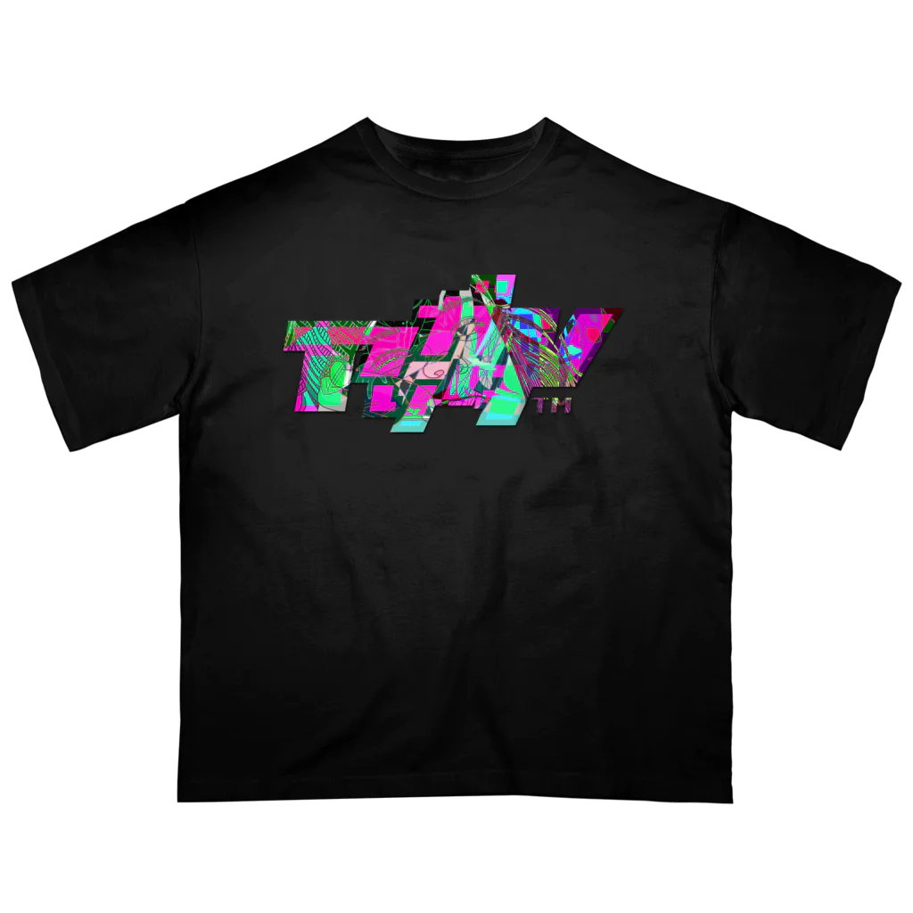 VRIGVTVSHI のアリガタシ™ NEON BLACK オーバーサイズTシャツ