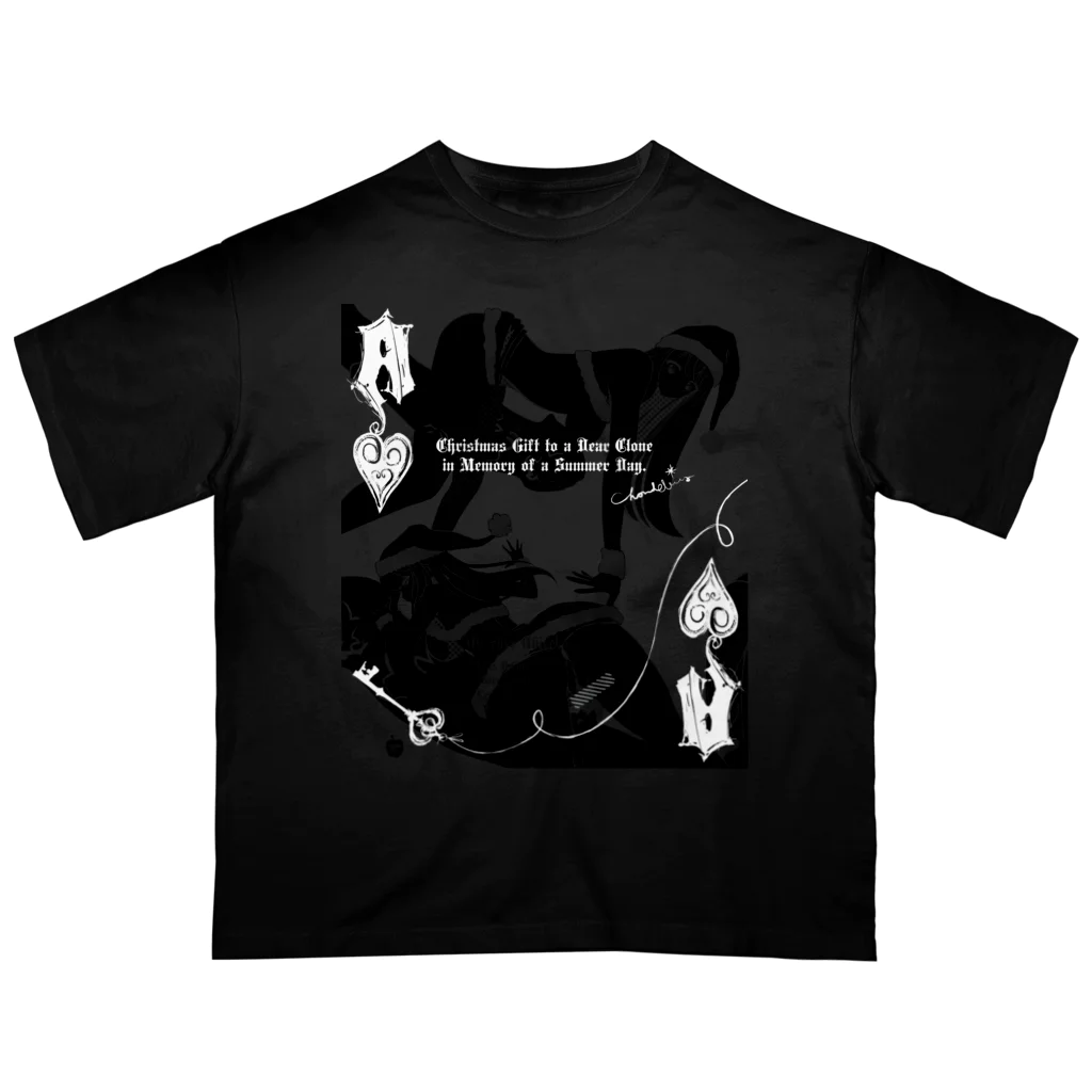 loveclonesのBLACK SANTA 03 Obscure Desire ブラックサンタ ネガver. オーバーサイズTシャツ