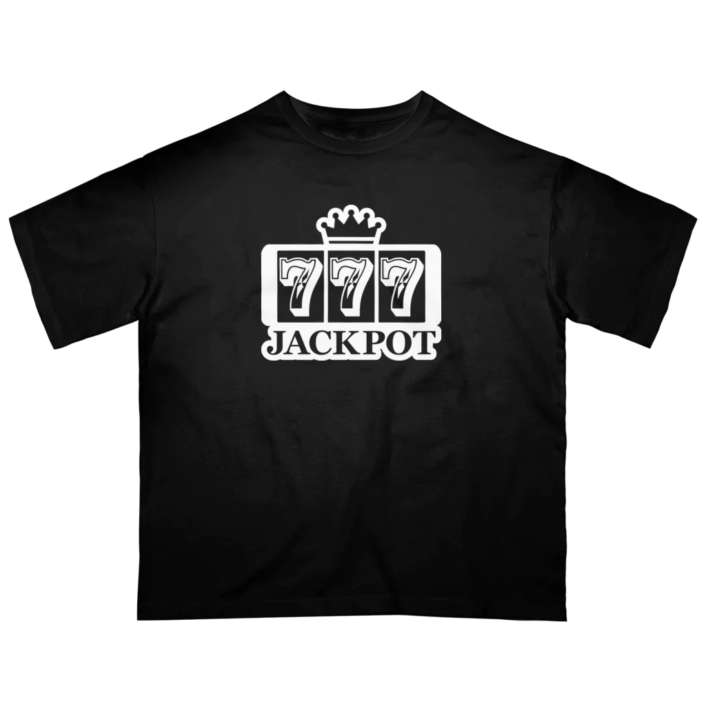 QUQU_WORKSのジャックポット スリーセヴン ホワイト Oversized T-Shirt