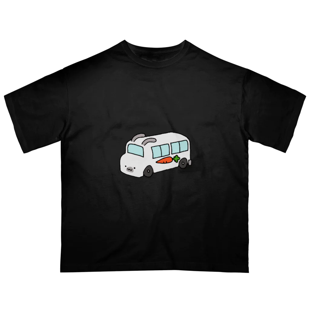 いぬのはなこ小屋のうさぎ幼稚園(しろ) オーバーサイズTシャツ