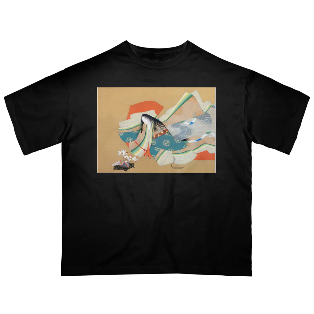 寿めでたや(ukiyoe)の日本画：上村松園_伊勢大輔(1929) オーバーサイズTシャツ