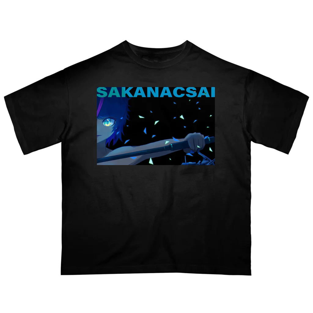 sakanacsai-サカナクサイ-のクールなすこやかちゃん オーバーサイズTシャツ