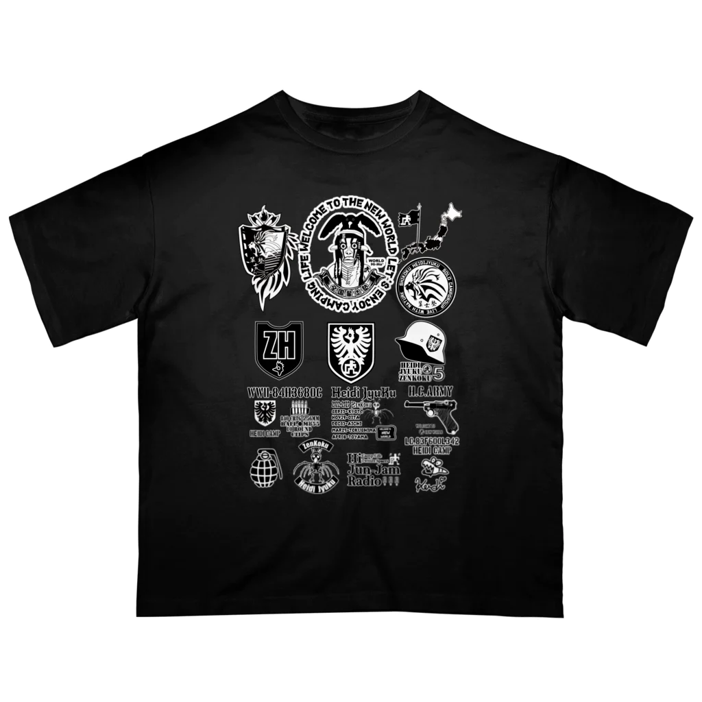 ハイジのキャンプのTATOO(黒バージョン） オーバーサイズTシャツ