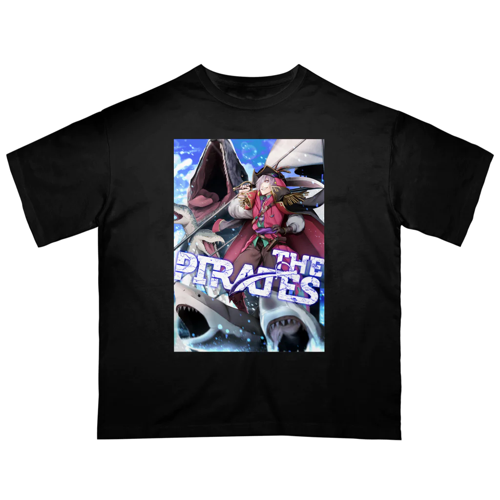 白亜獣斗 物販会場のTHE PIRATES Tシャツ 黒 オーバーサイズTシャツ