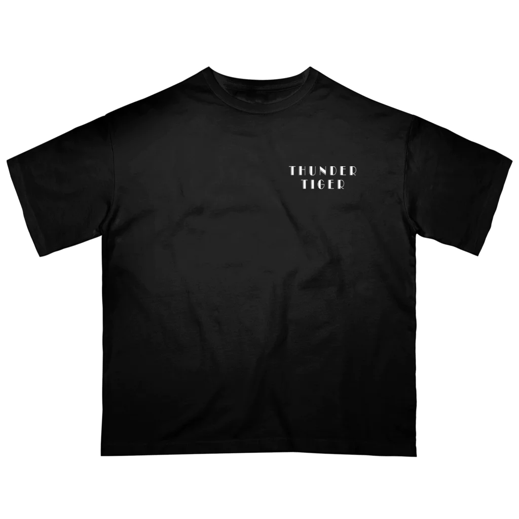 DirtyDirtyClanのバイカー風サンダータイガー オーバーサイズTシャツ