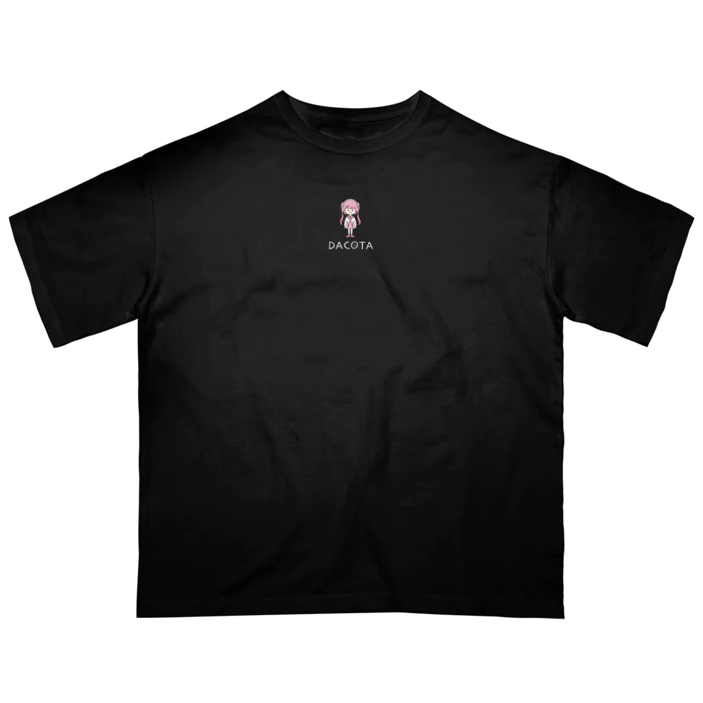 Team DACOTAのNo.069 ふちゃん【白ロゴ】 オーバーサイズTシャツ