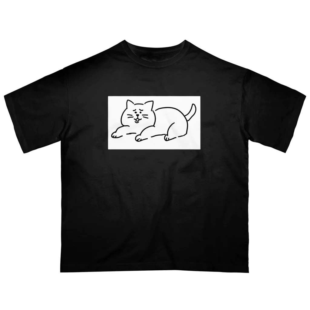 にこみもちのやつの苦笑い猫（白） Oversized T-Shirt