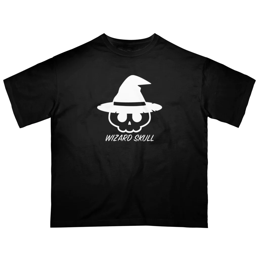 QUQU_WORKSのウィザードスカル 魔法使い ホワイト Oversized T-Shirt