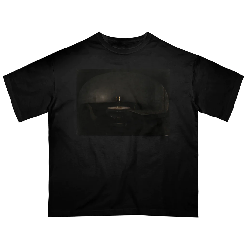 art_of_hammershoiの室内　人工光 / vilhelm hammershoi Oversized T-Shirt